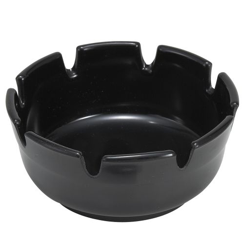 Ashtray, 4" Round, Black Plastic